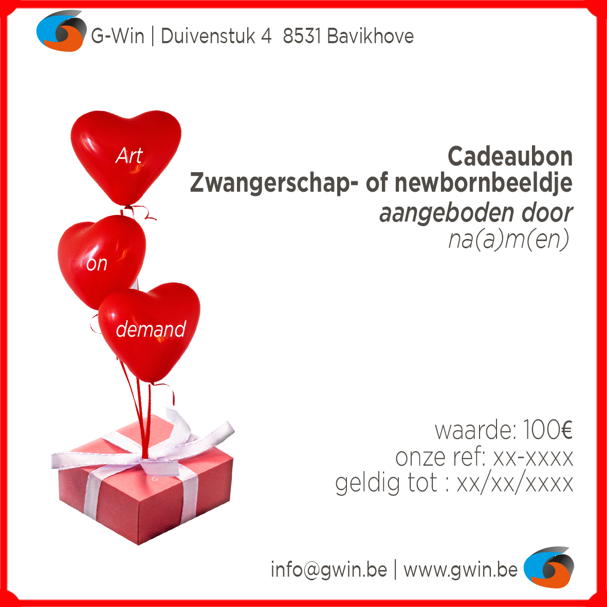 100€ Cadeaubon voor aanstaande mama's en/of ouders